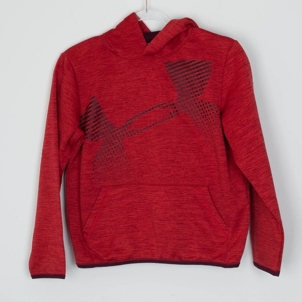 Under Armour Boys Coldgear Pullover Hoodie‎ Size Youth XL Red Athleisure Casual